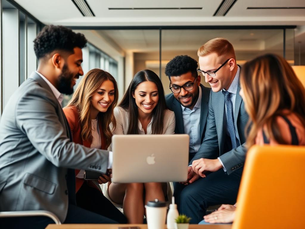 Business team collaborating